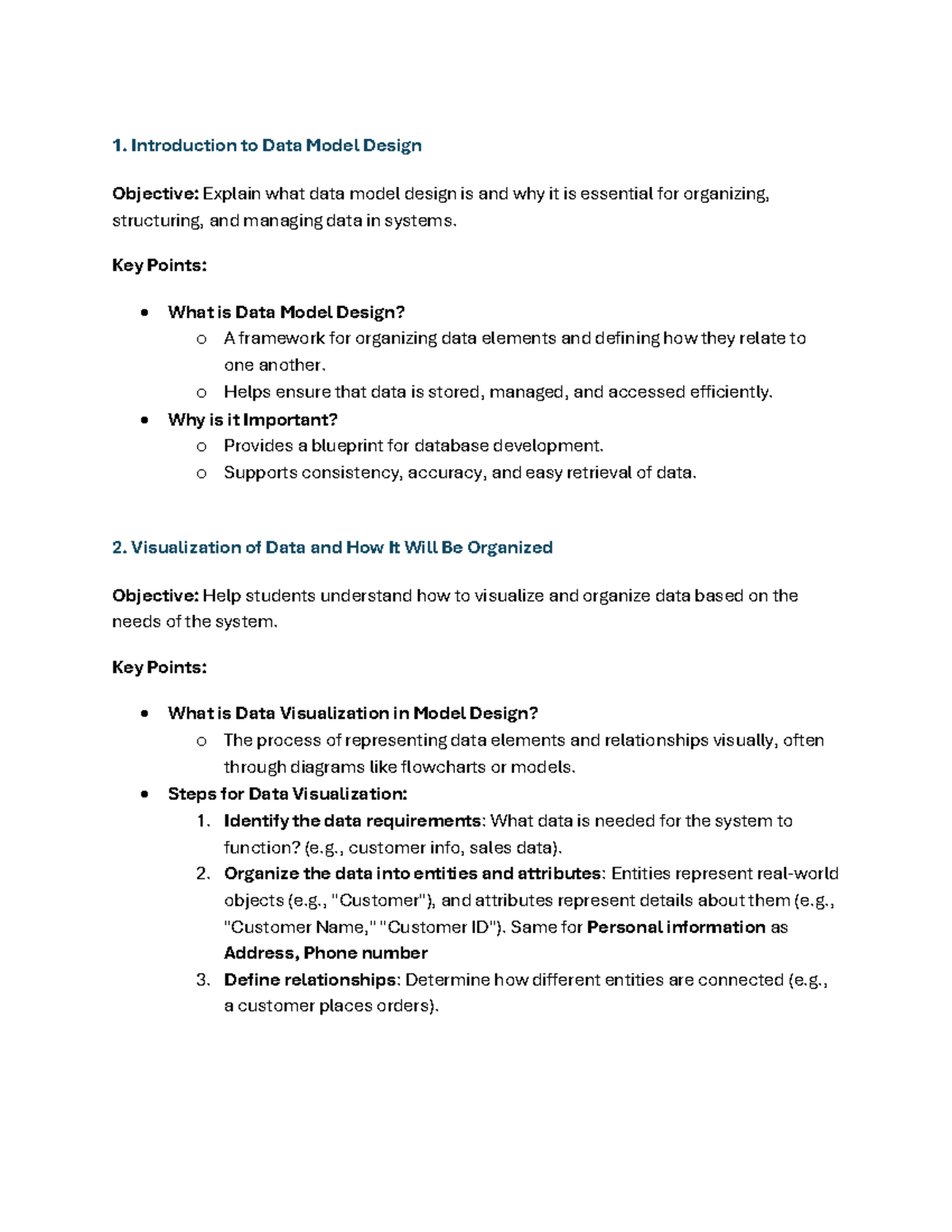 CDEF605 Final Exam Study Notes: Data Model Design Insights and Visuals ...