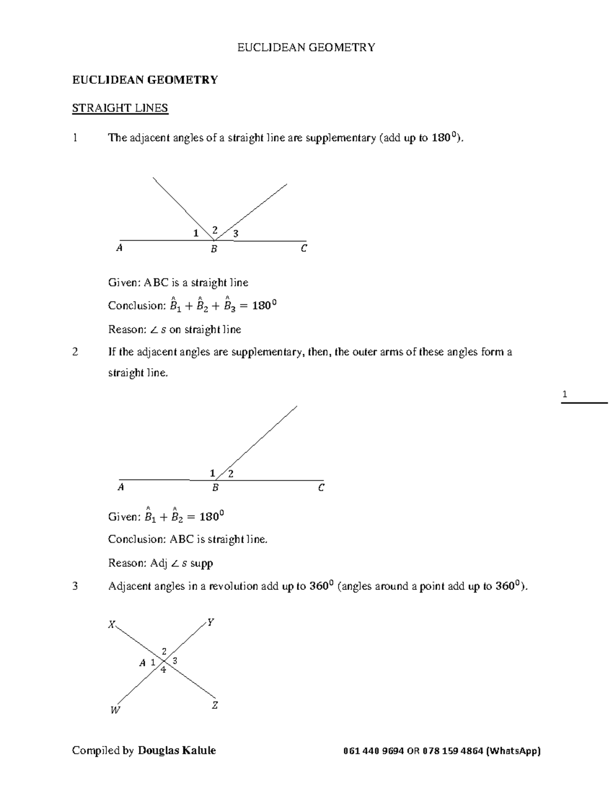 Euclidean Geometry - I need practice materials. I need to ace the exams ...