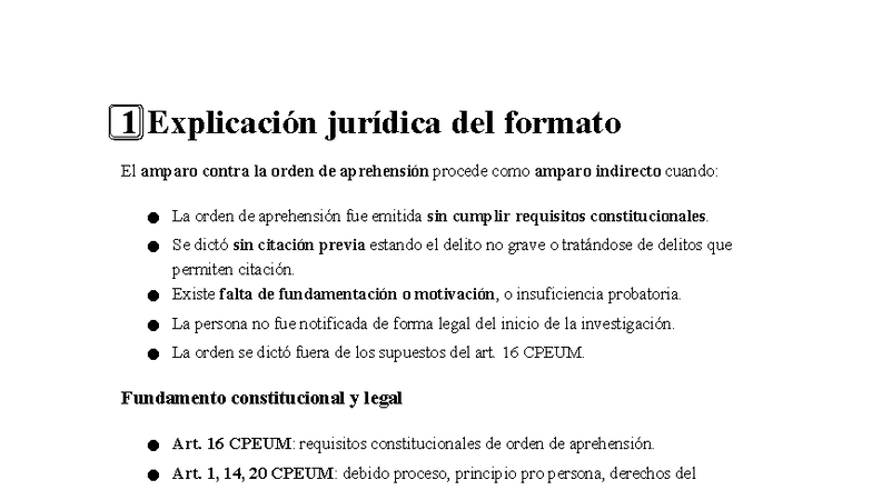 Amparo Indirecto contra Orden de Aprehensión: Análisis Jurídico - Studocu