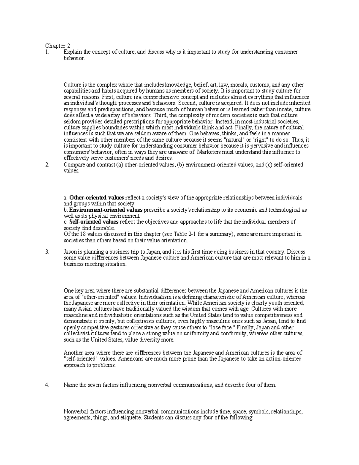Note of my CB - áds - Chapter 2 Explain the concept of culture, and ...