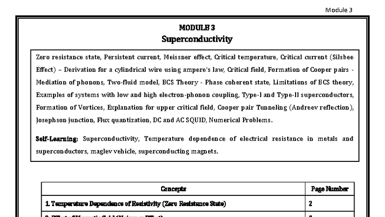 Bphys 102 M3 Superconductivity Notes: Key Concepts & Derivations - Studocu