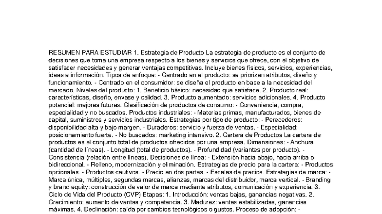 Resumen de Estrategias de Producto y Precio - M3 - Studocu