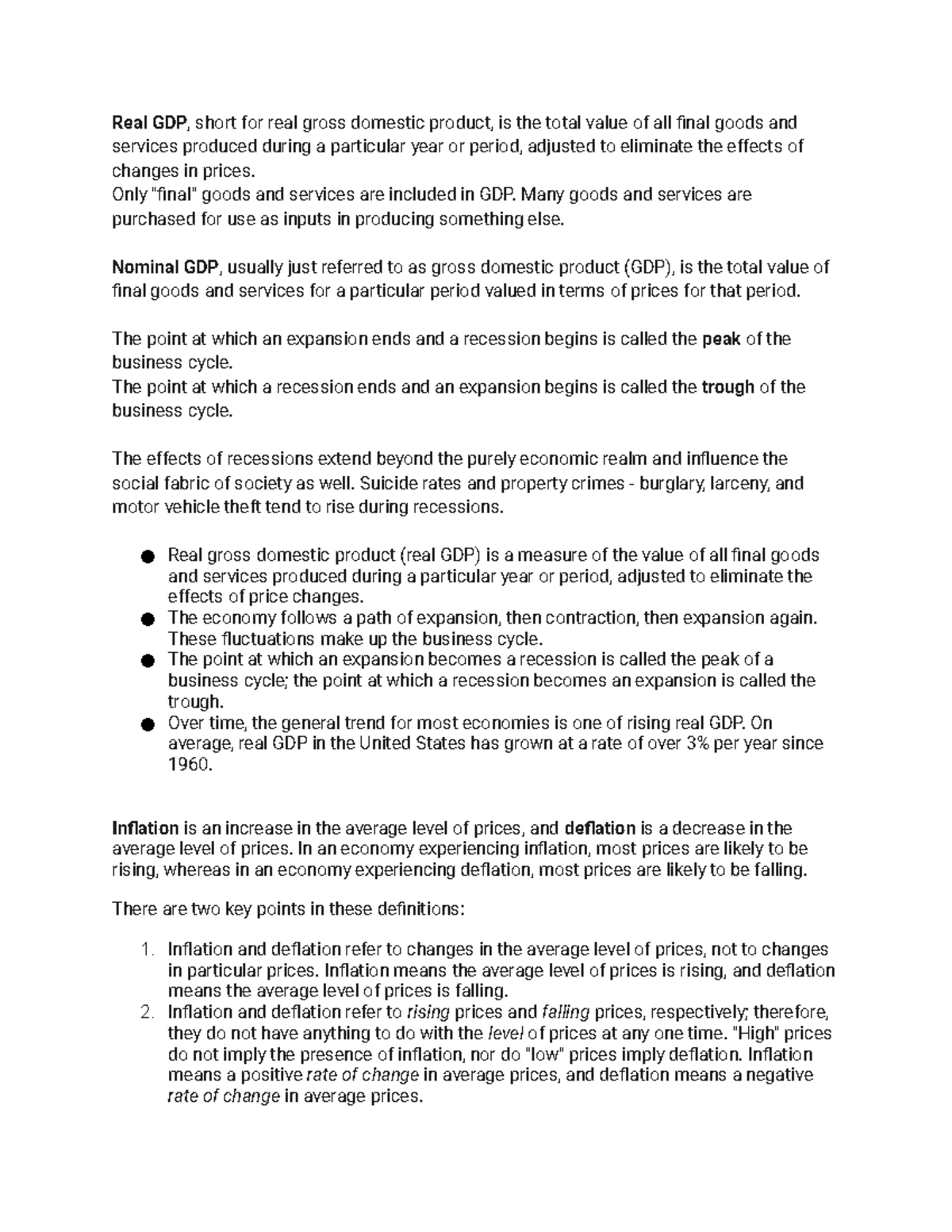 Principles Of Macroeconomics 2 - Real GDP, short for real gross ...