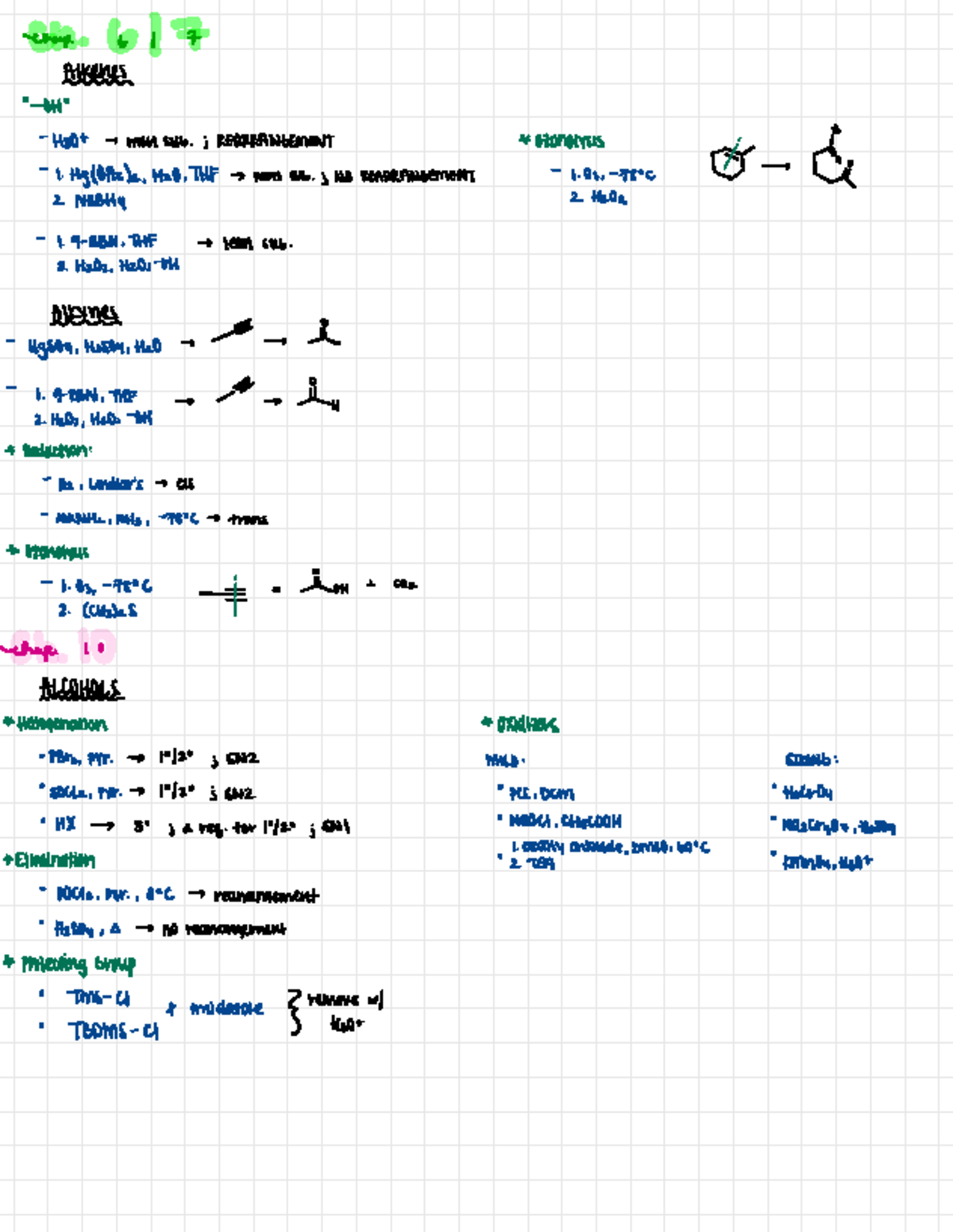 Final Review Notes for Organic Chemistry (CHEM 101) - Studocu