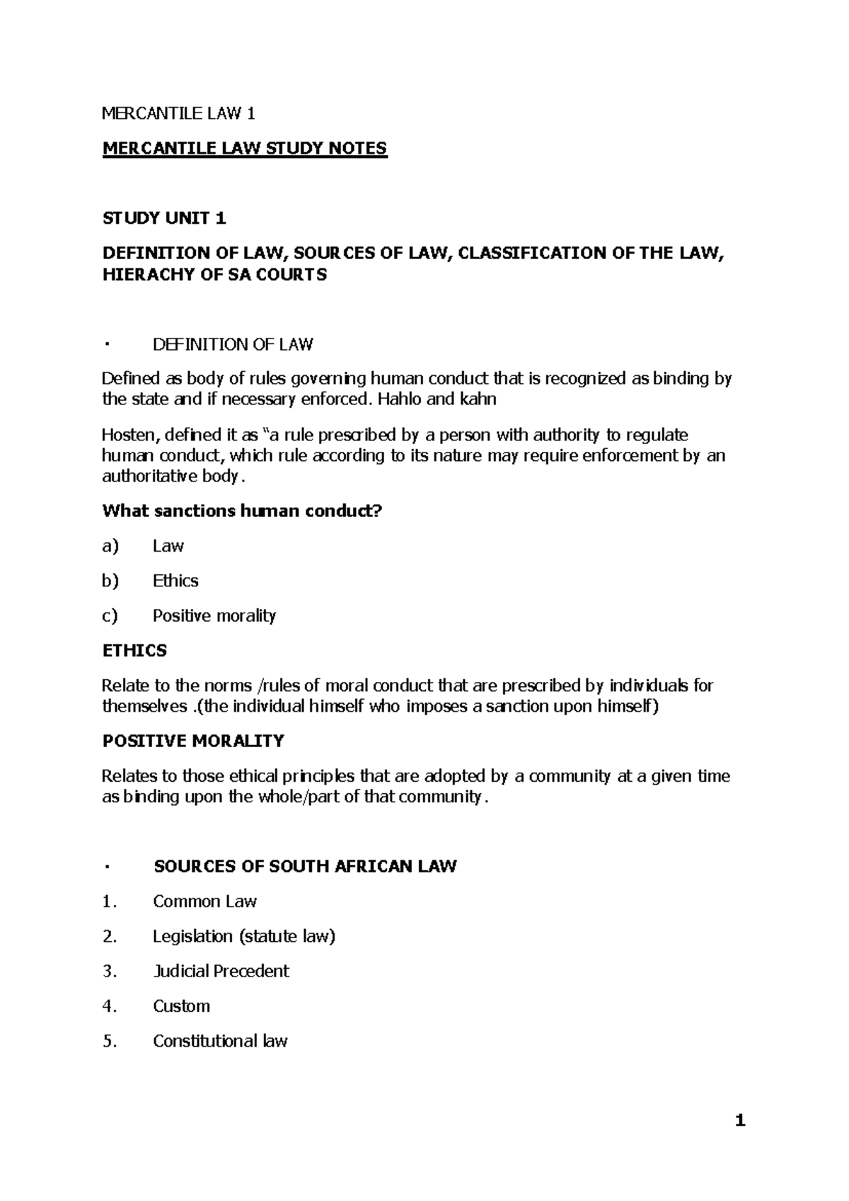 MERCANTILE LAW (ML101) - Comprehensive Study Notes and Concepts - Studocu