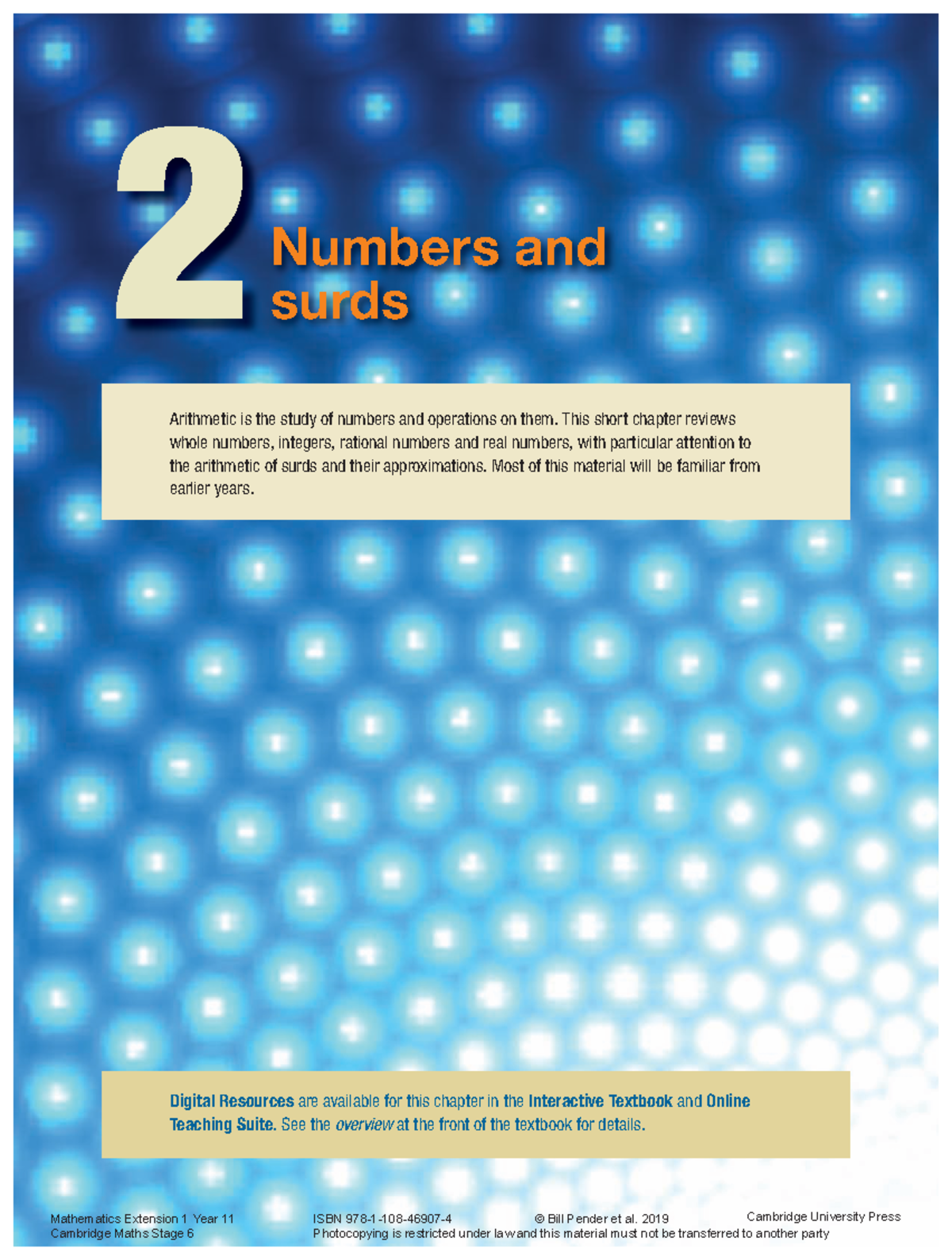 Mathematics Extension 1 Year 11: Chapter 2 - Numbers and Surds Overview ...