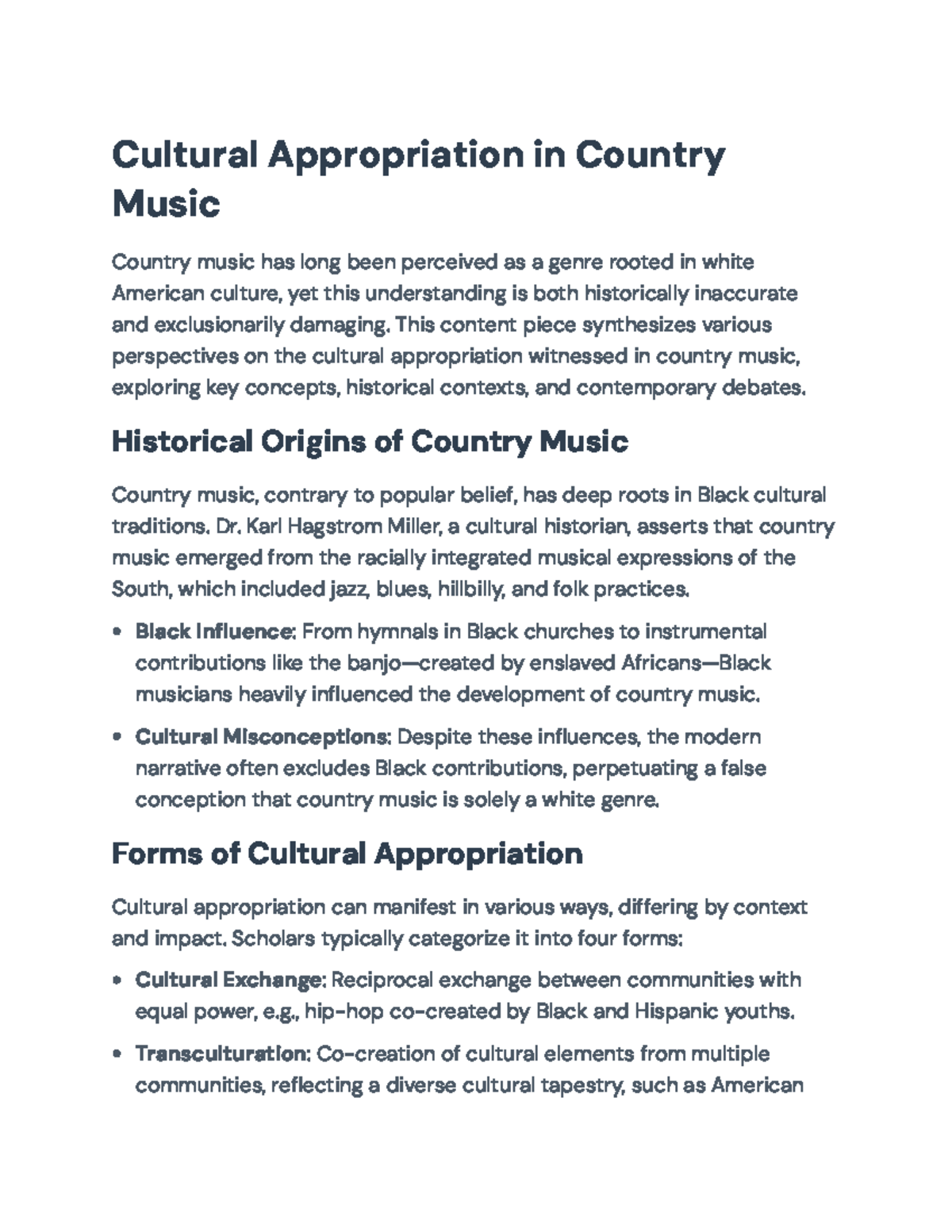 Cultural Appropriation in Country Music: Historical Roots &amp; Modern ...