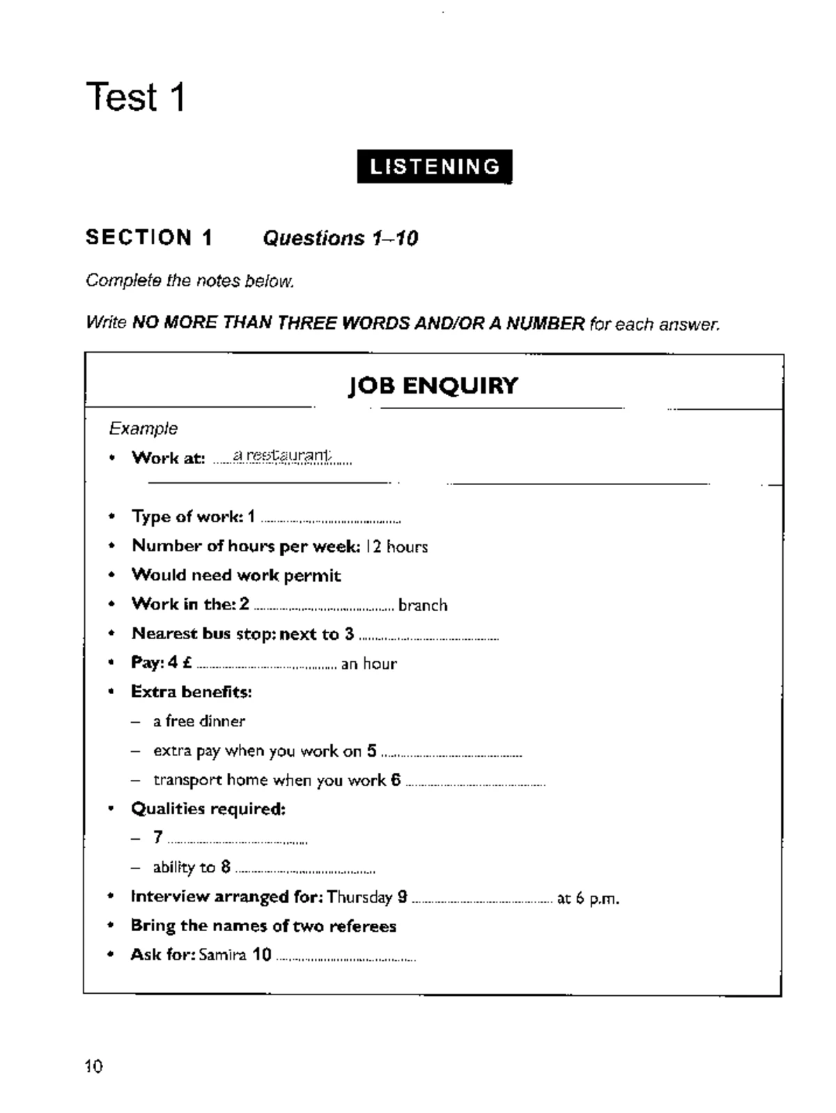 IELTS Listening Test 6 (12) - Complete Notes and Questions Guide - Studocu