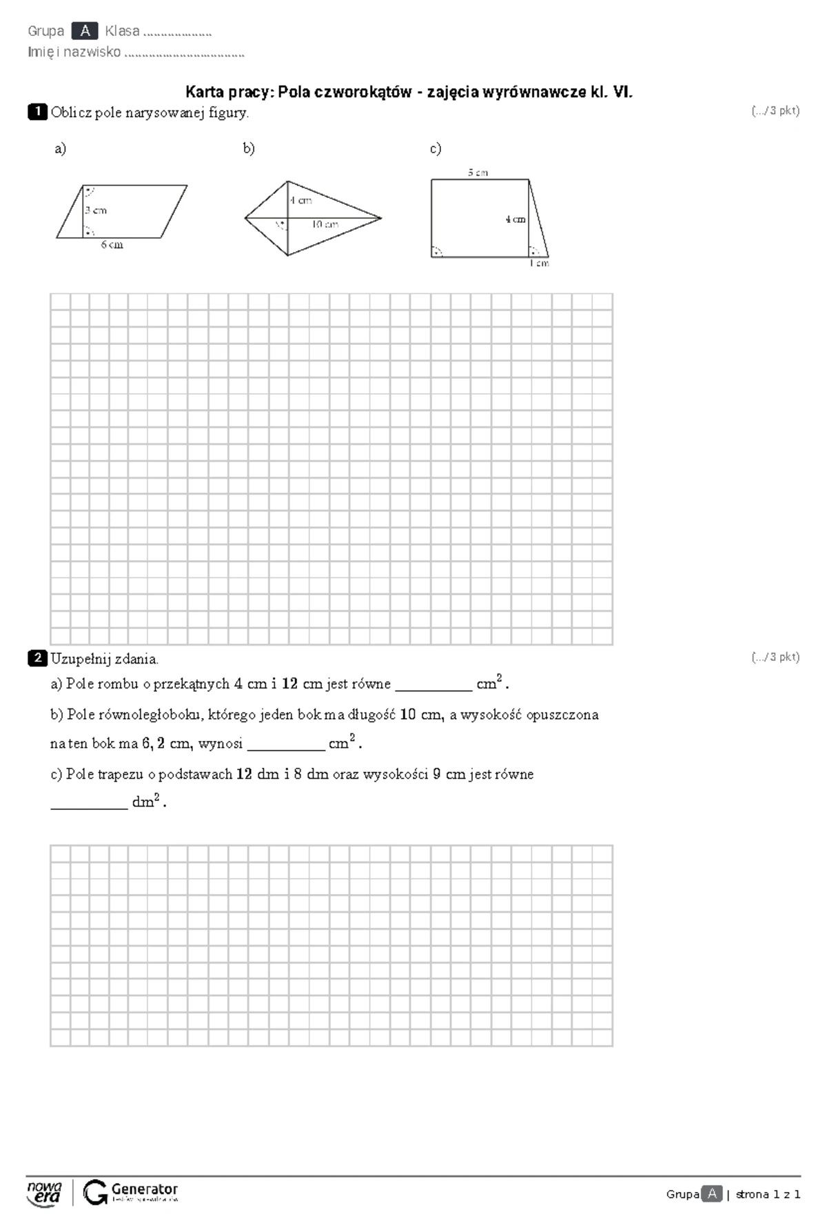 Diagramy i Wykresy - Test Klasa 6: Analiza i Rozwiązywanie Zadań - Studocu