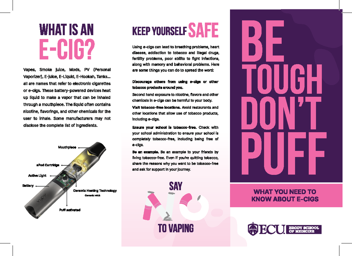 Vape Awareness Brochure: Essential Info on E-Cigs and Safety - Studocu