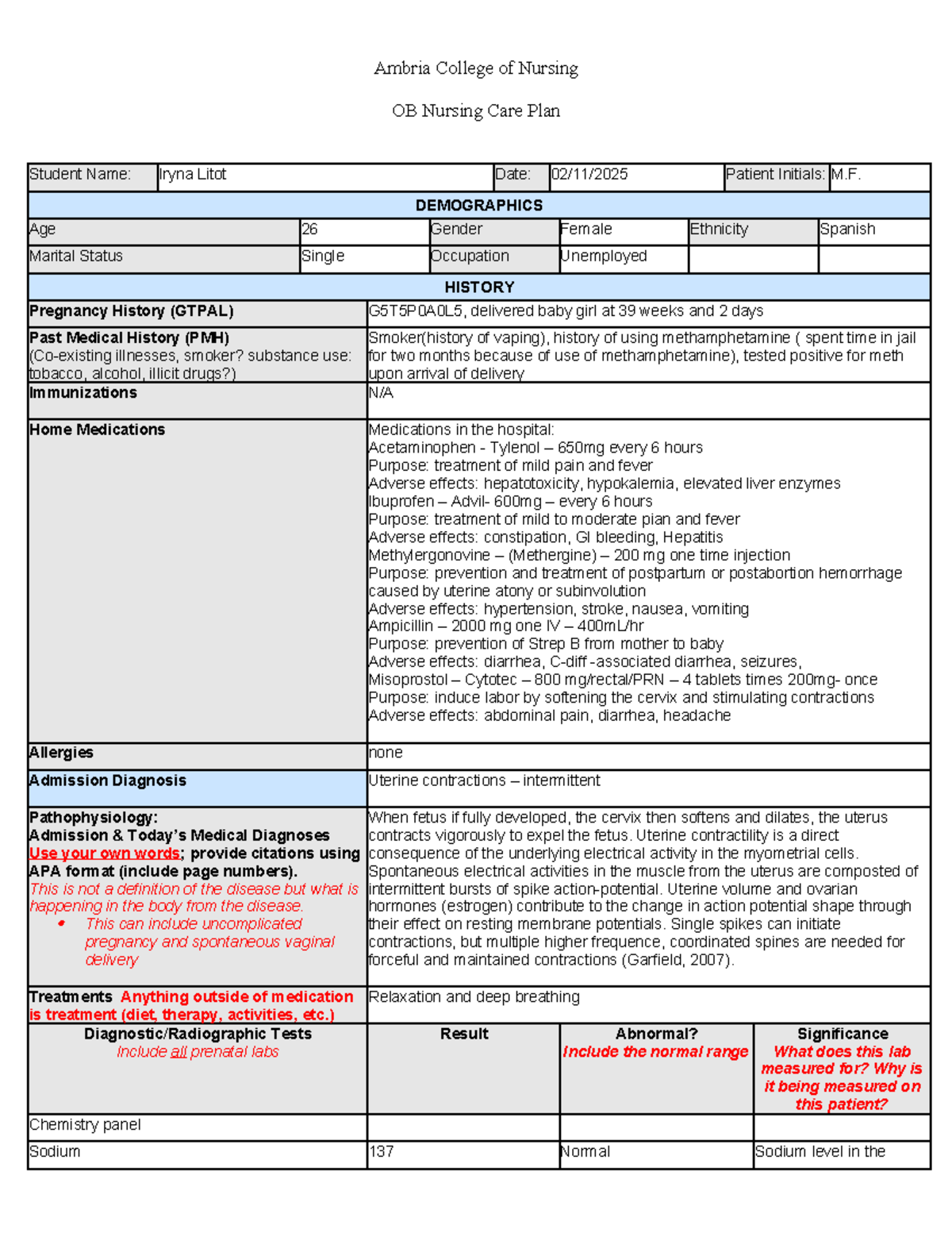 OB Nursing Care Plan for Maternity: Patient Analysis & Interventions ...
