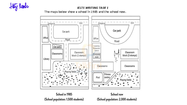Homework-Task 201-Map-School - IELTS WRITING TASK 1 The maps below show ...