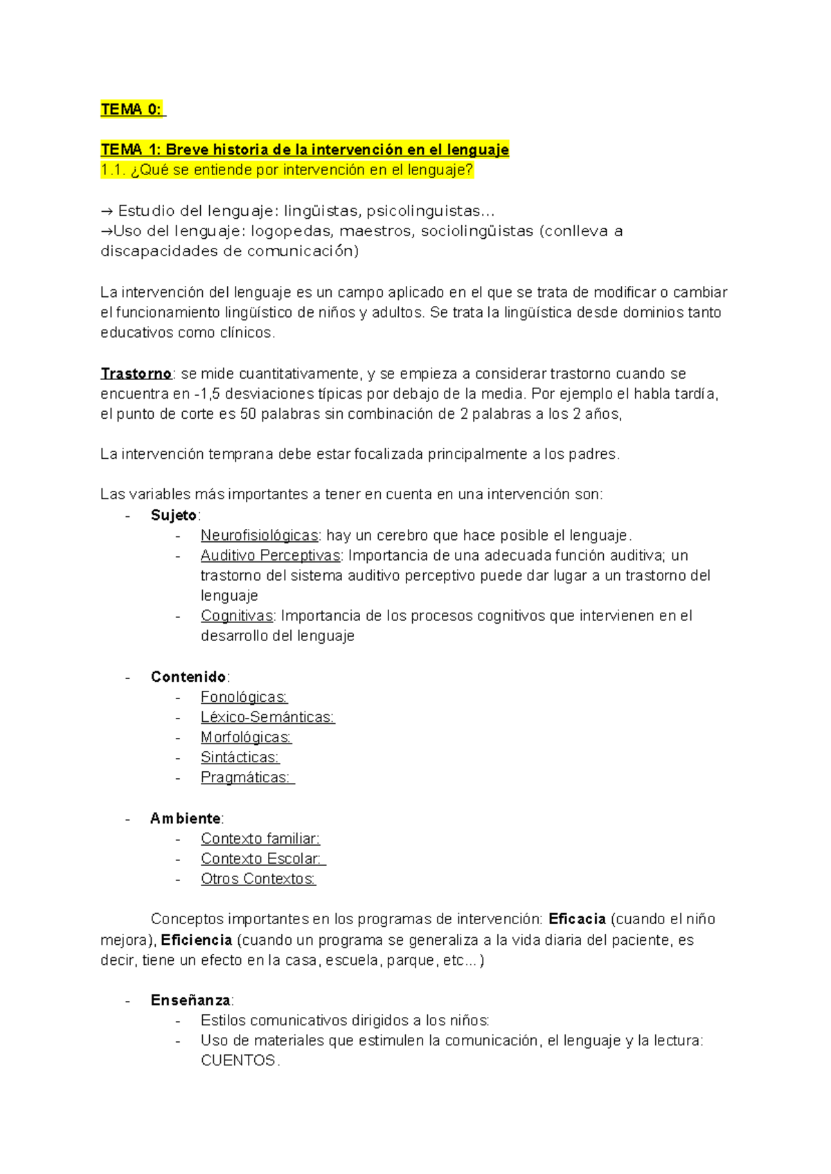 Wuolah premium TEMA 01 Y 2 - TEMA 0: TEMA 1: Breve historia de la ...