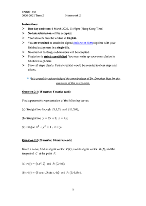 Week 3 Handwritten Notes - Multivariable Calculus - Studocu