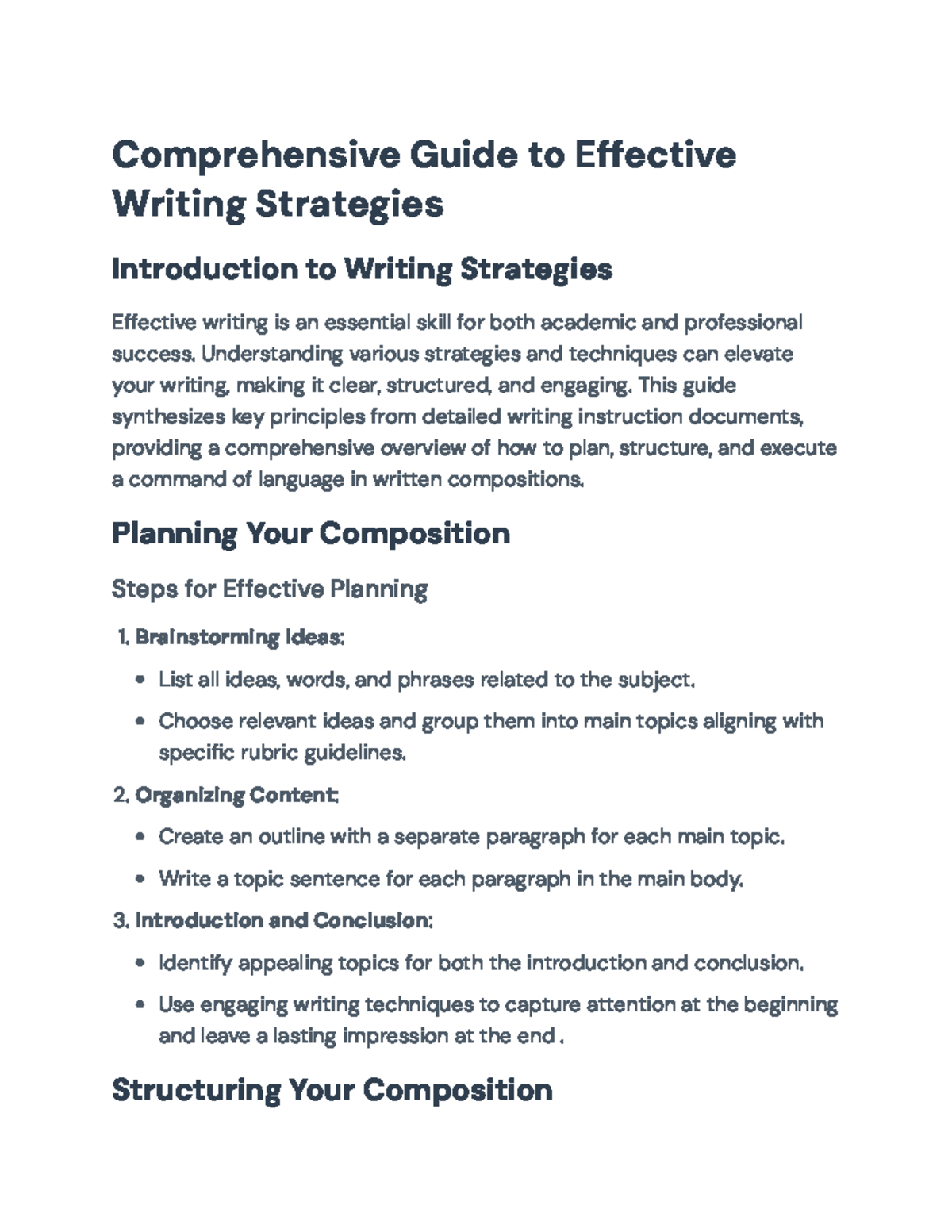 Effective Writing Strategies: A Comprehensive Guide for Success ...