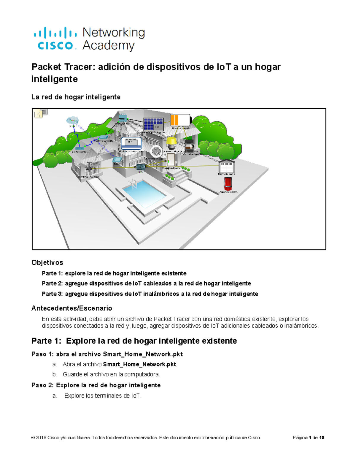 1.2.2.1 Packet Tracer: Integración de Dispositivos IoT en Casa ...