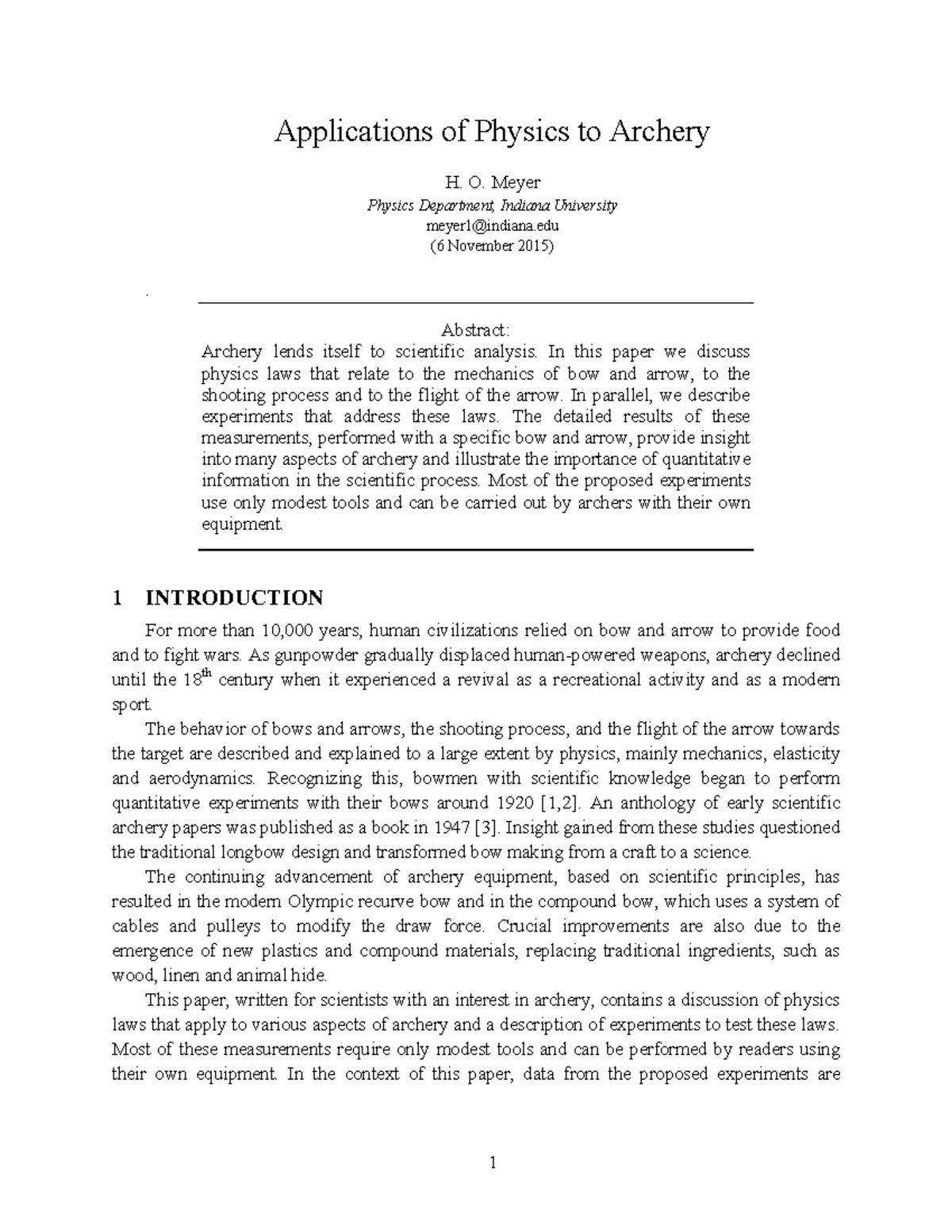 Baw Arrow - sfsdf - Applications of Physics to Archery H. O. Meyer ...