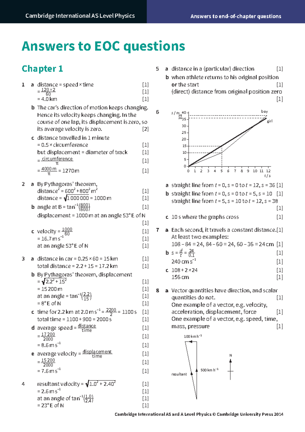 Cambridge International AS Level Physics EOC Questions Answers - Studocu