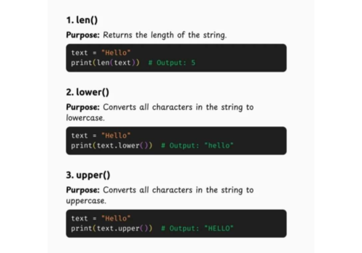 Python String Methods Overview (CS101) - Studocu
