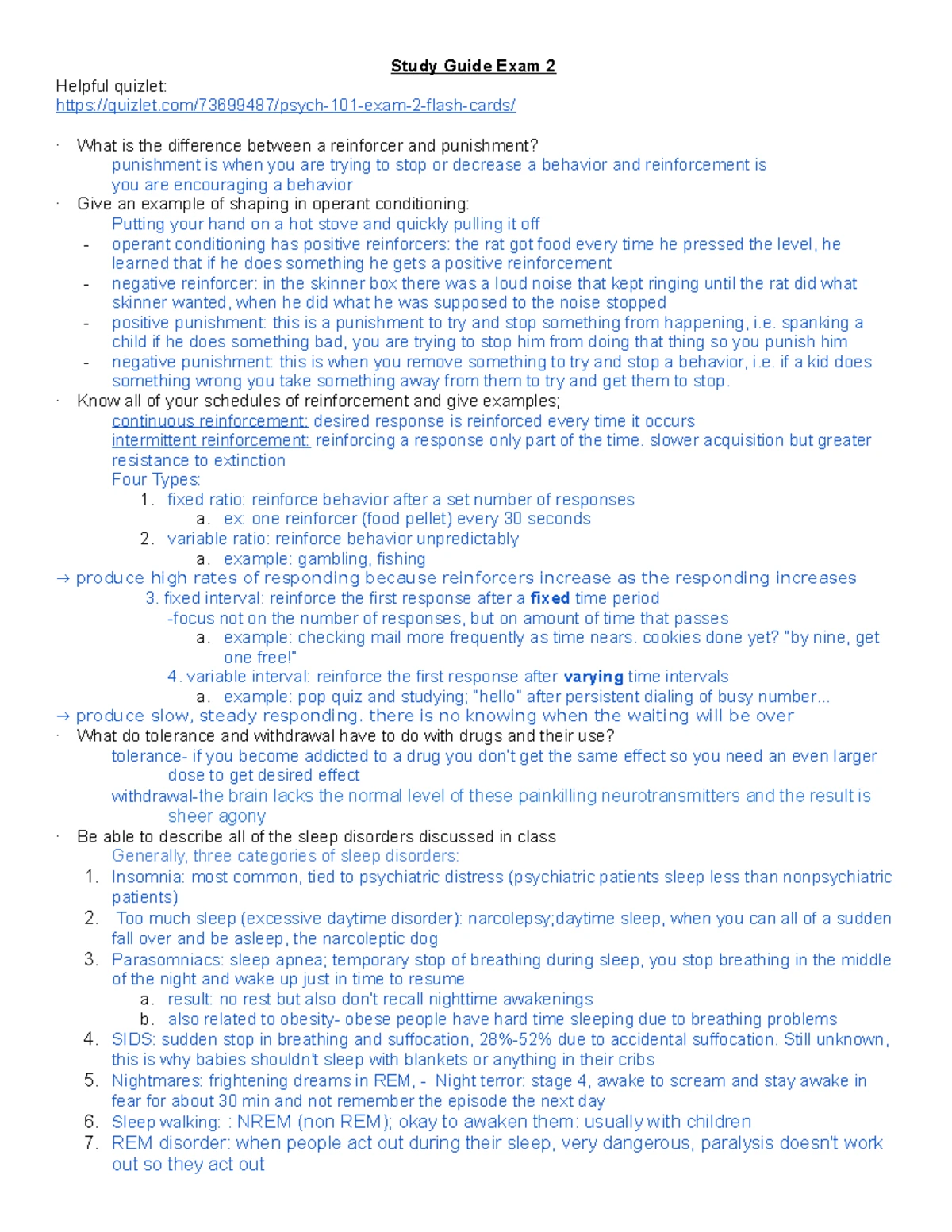 PSY 101 Exam 3 Study Guide: Key Concepts in Motivation & Emotion - Studocu