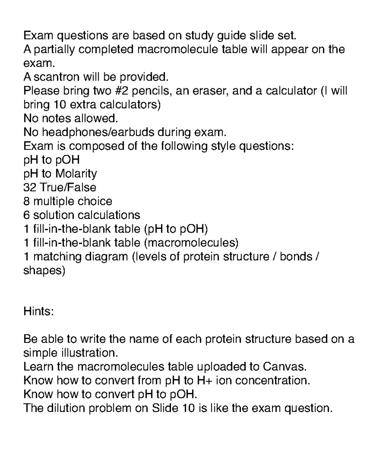Bio 101 Final Exam Study Guide: Key Points & Tips - Studocu