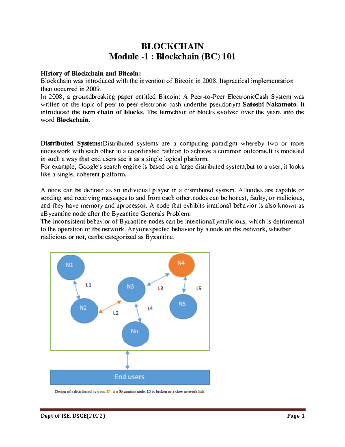 Blockchain 101: An Introduction to Distributed Ledger Technology - Studocu