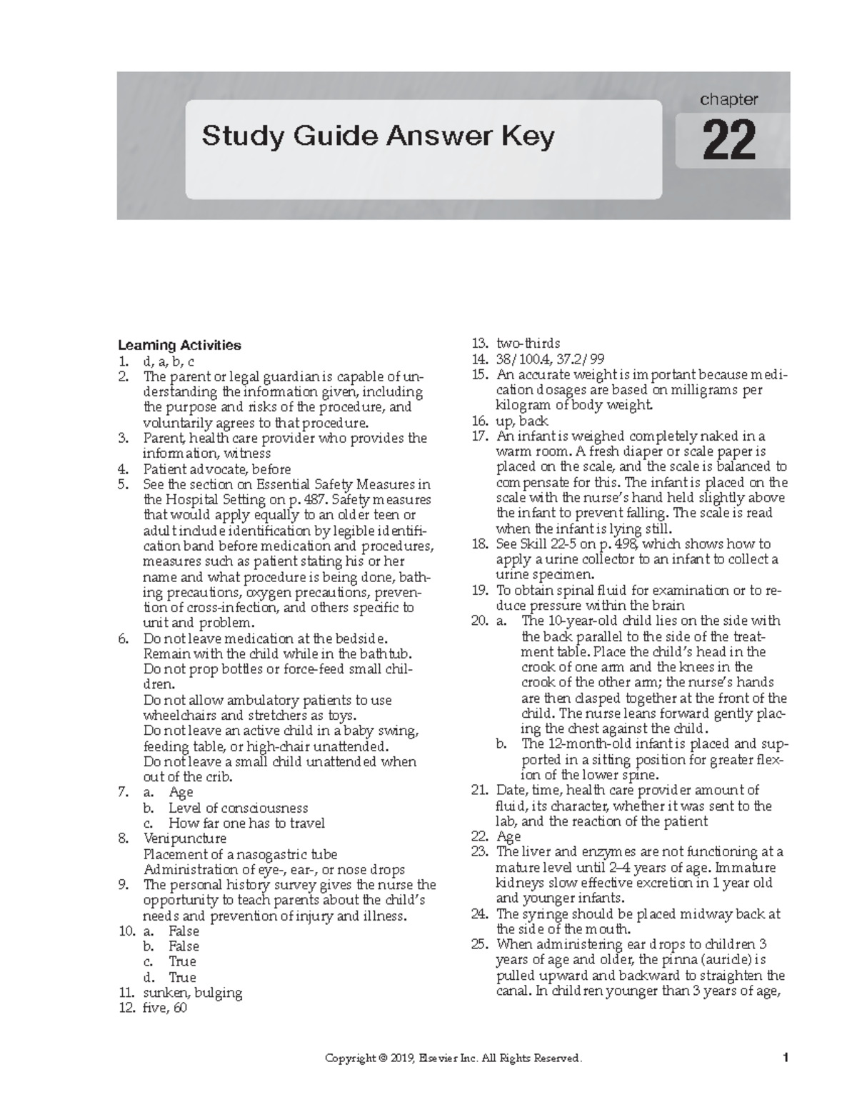 Chapter 22 Study Guide Answer Key: Comprehensive Review - Studocu