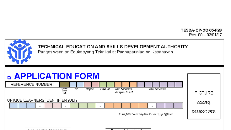 Annex 11 Competency Assessment Forms - TESDA-OP-CO-05-F Rev. 00 – 03/01 ...