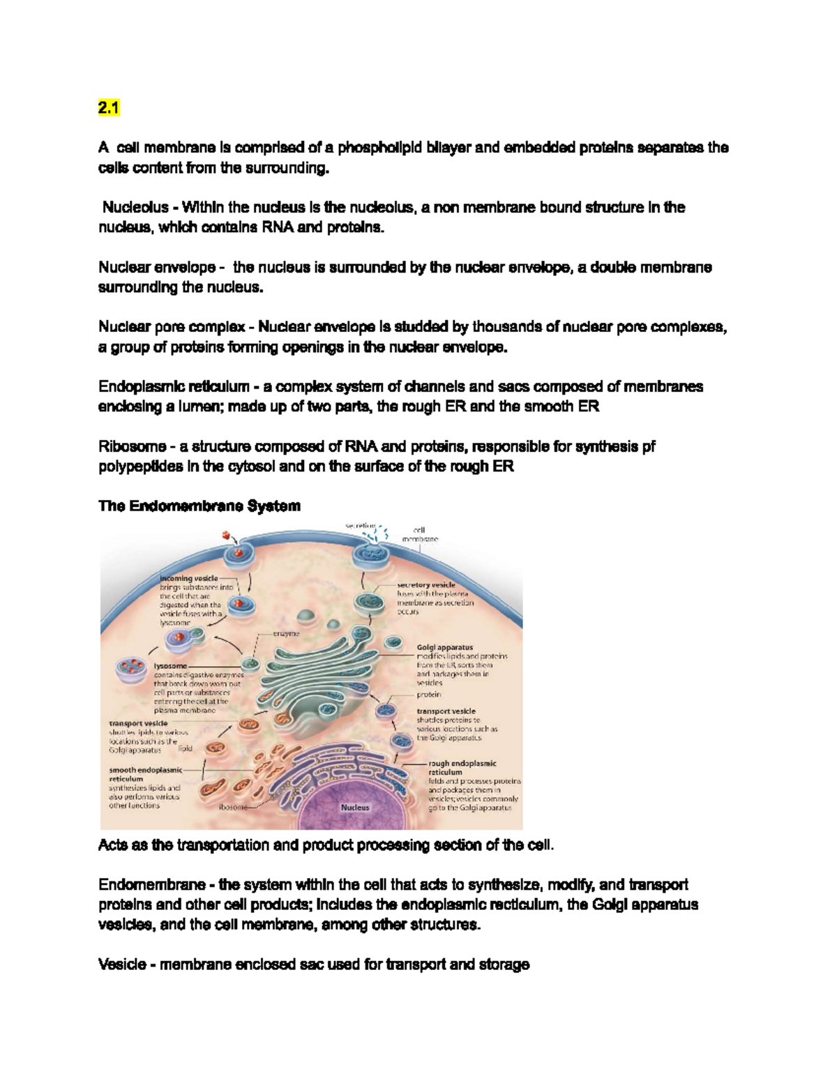 Biology 11 - Unit 2 Chapter 2 Study Notes and Summary - Studocu