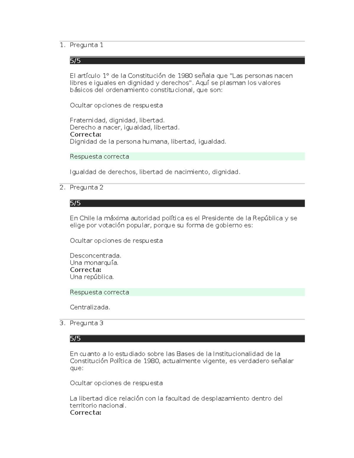 Prueba 1 - Derecho Constitucional: Análisis y Respuestas Detalladas ...
