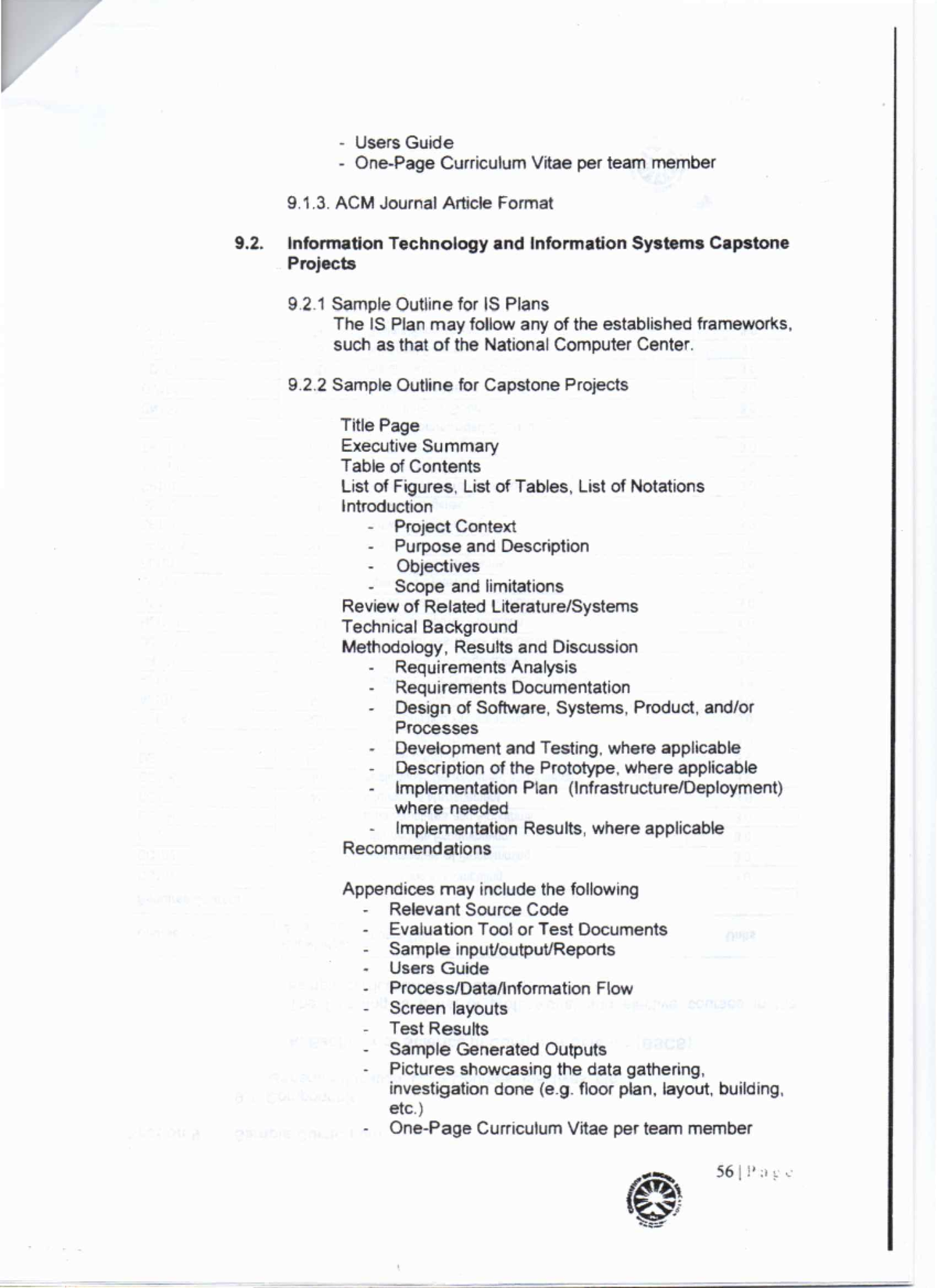 CAPSTONE OUTLINE FOR REVISING - Bachelor of Science in Computer Science ...