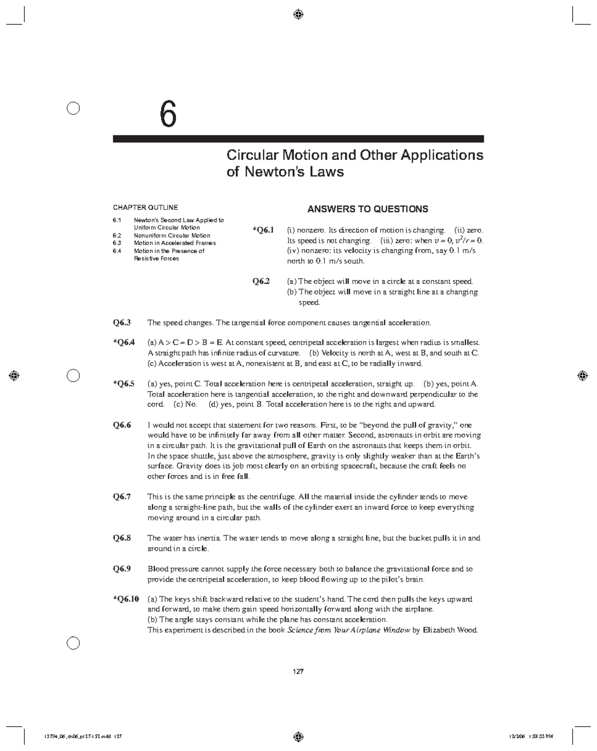 SM chapter 6 - Circular Motion and Applications of Newton's Laws - Studocu