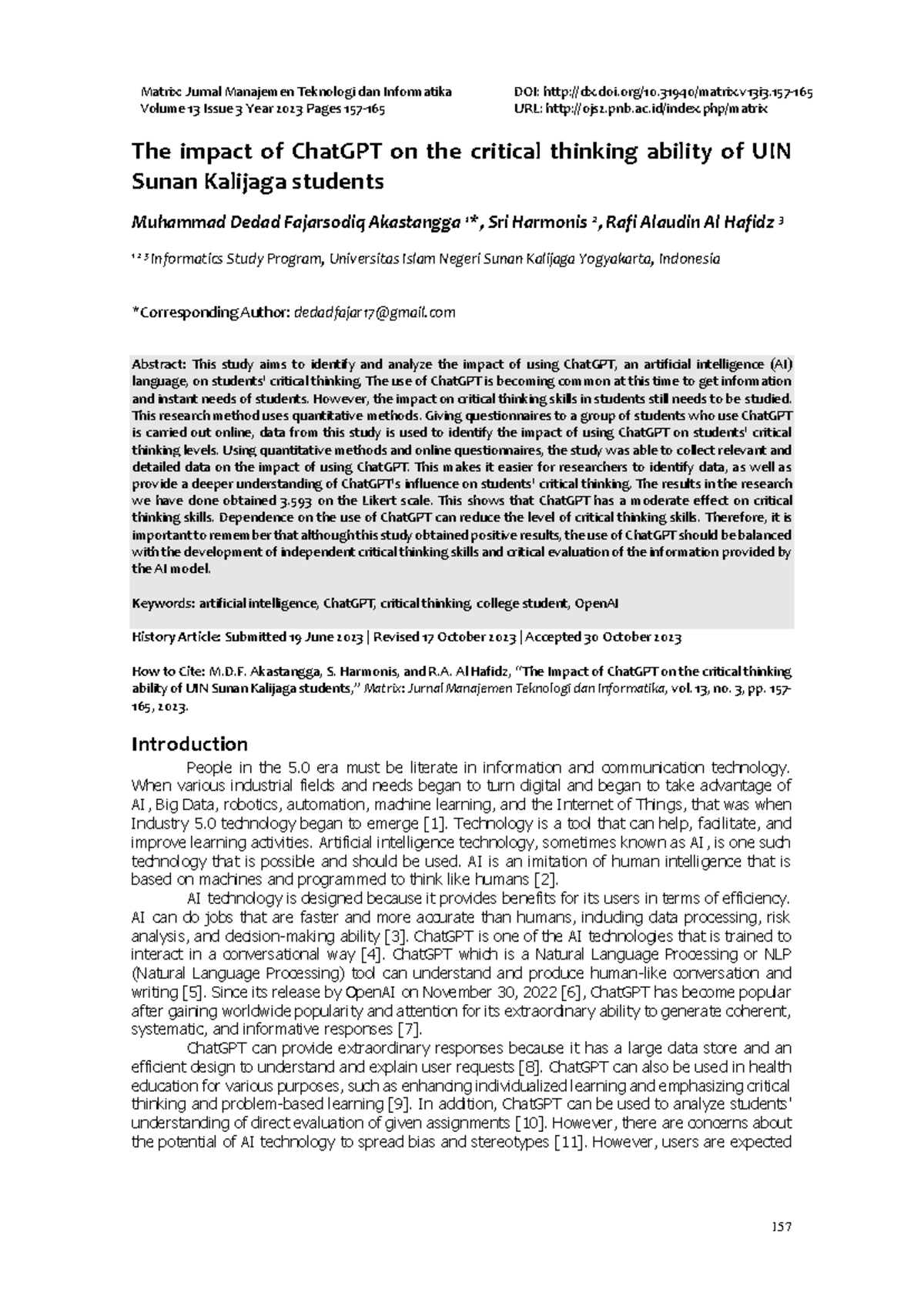 evidence at luk 4 about chagpt affect to critical thinking very rare ...