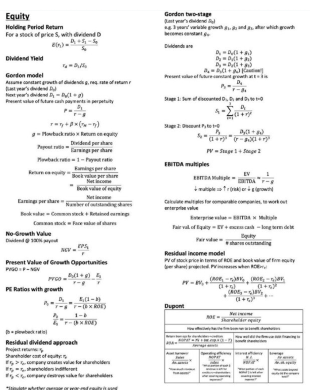 Gordon Growth Model Analysis in Corporate Finance (CF 101) - Studocu