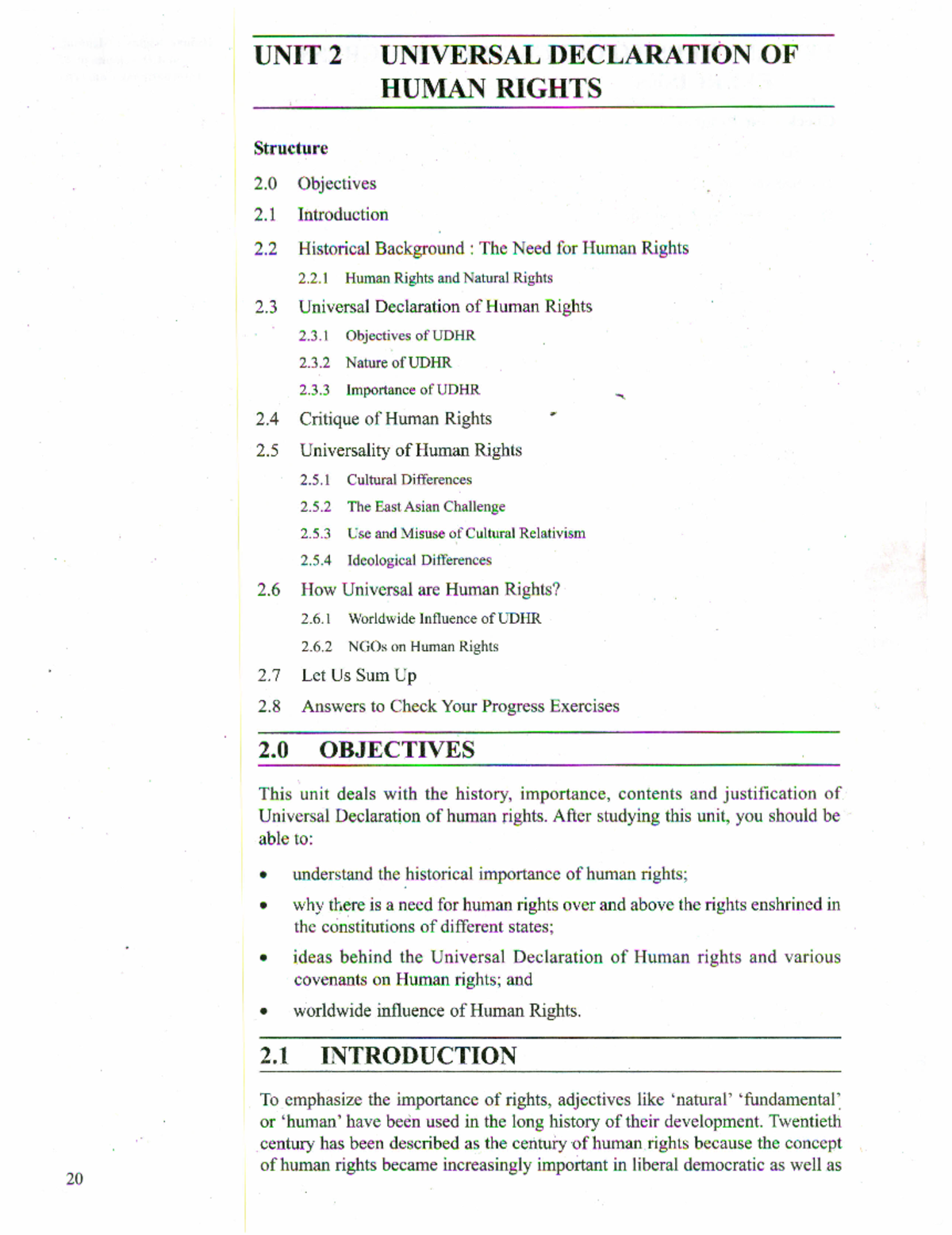 Unit 2: Understanding the Universal Declaration of Human Rights - Studocu
