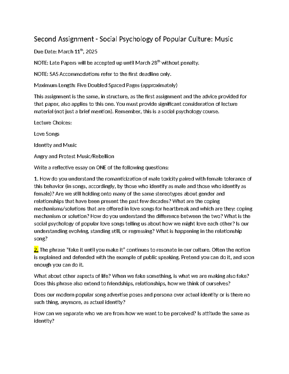 Second Assignment 2CO3 Winter 2025 - Second Assignment - Social ...
