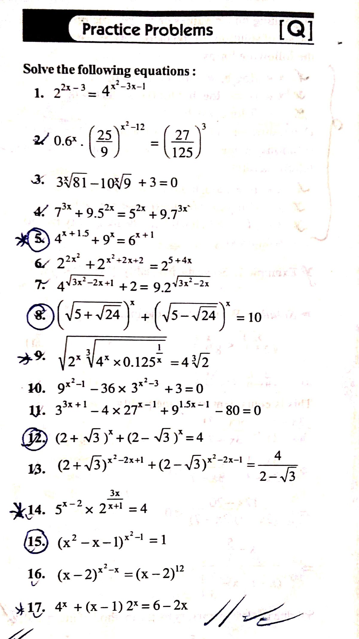 Practice Problems 1 (Class XI) - Chemistry class 11 - Practice Problems ...