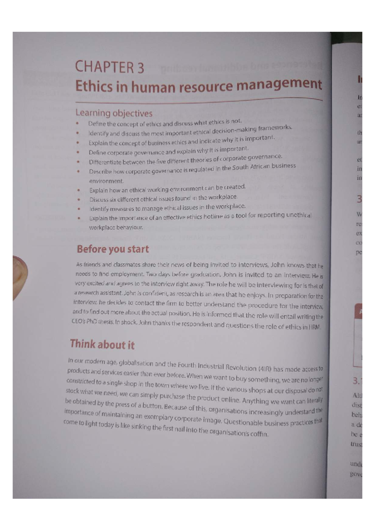 Chapter 3: Ethics in Human Resource Management - Studocu