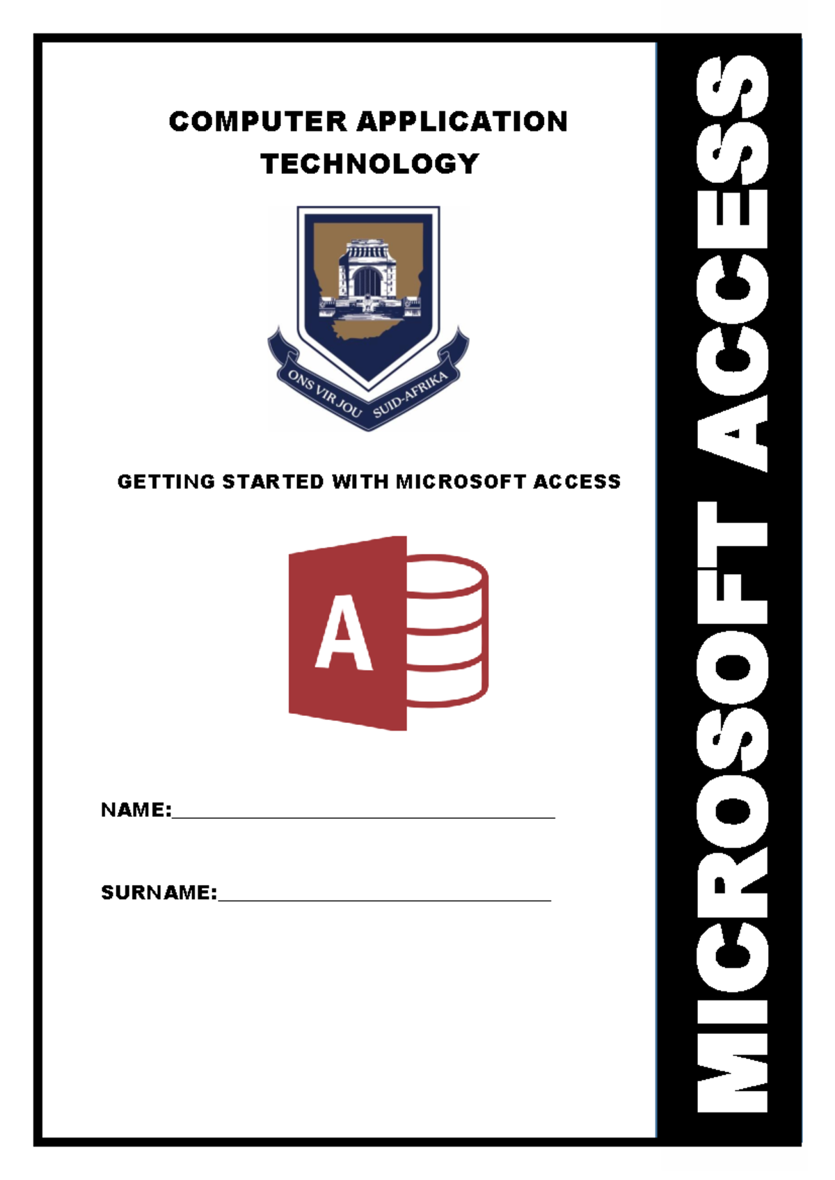Getting Started with Microsoft Access: A Comprehensive Guide (COMP 101 ...