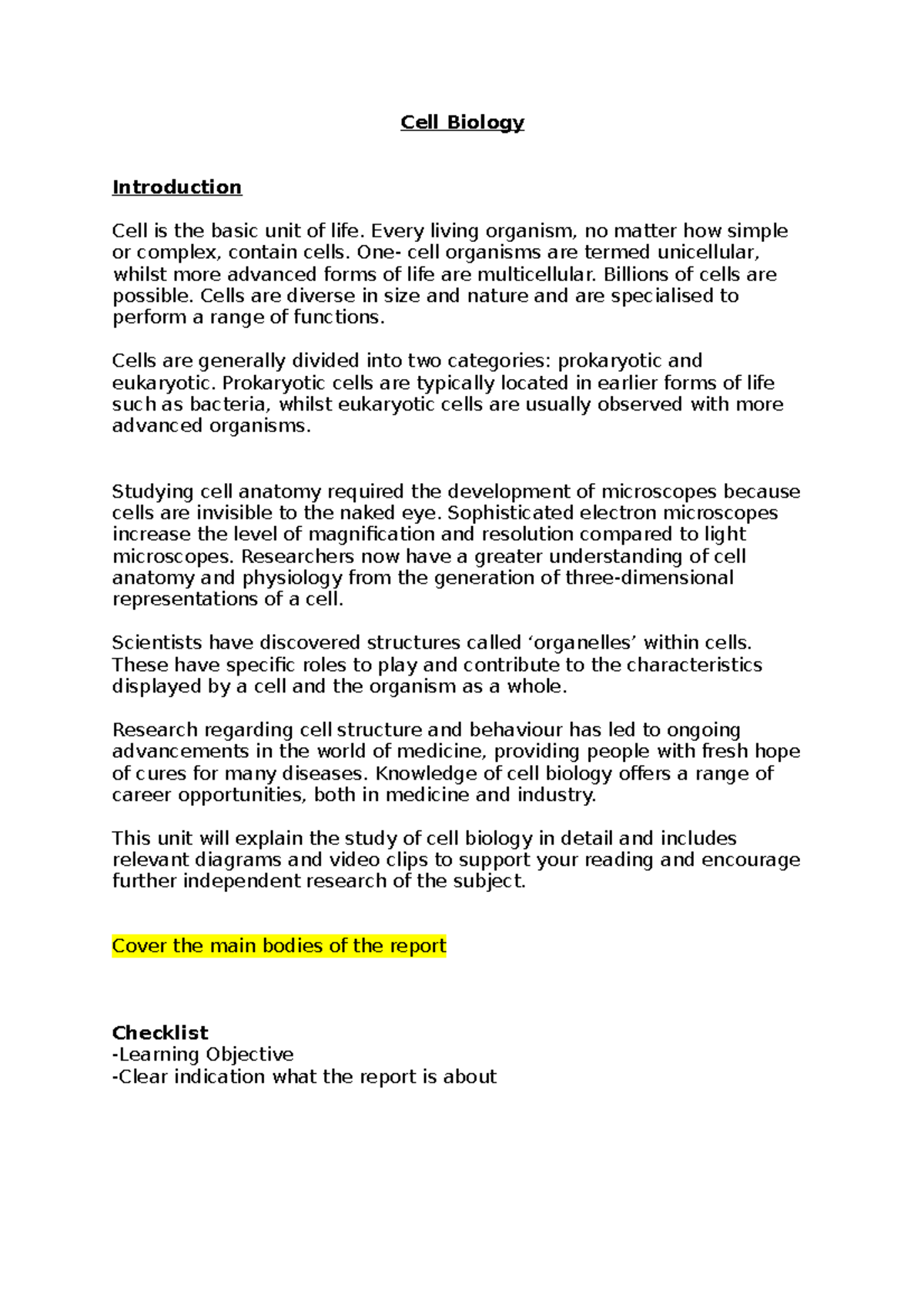Cell Biology 101 - Comprehensive Illustrated Notes on Cell Structure ...