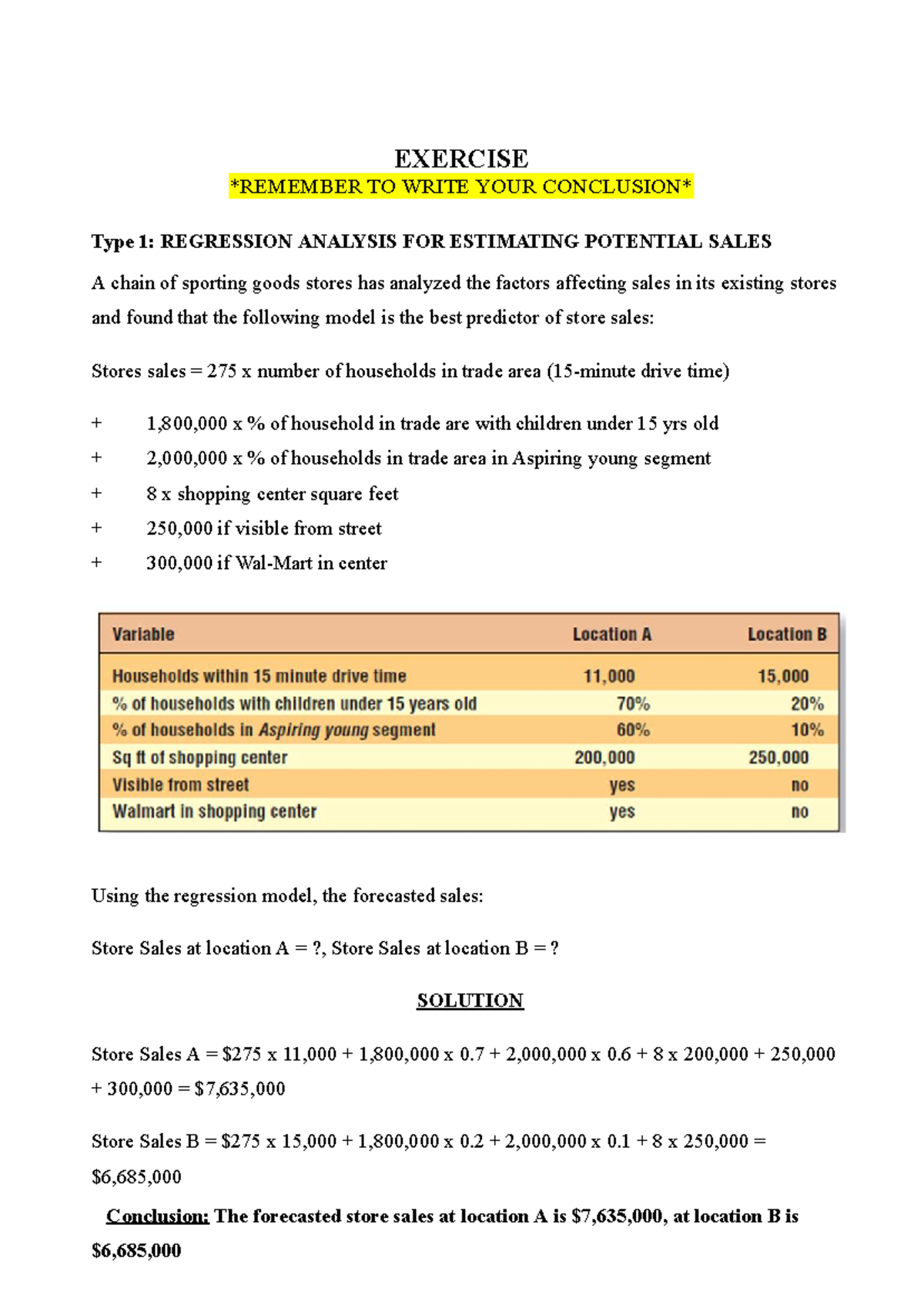 Type 1 & 2: Regression Analysis & Pricing Strategies - Final Exam Notes ...