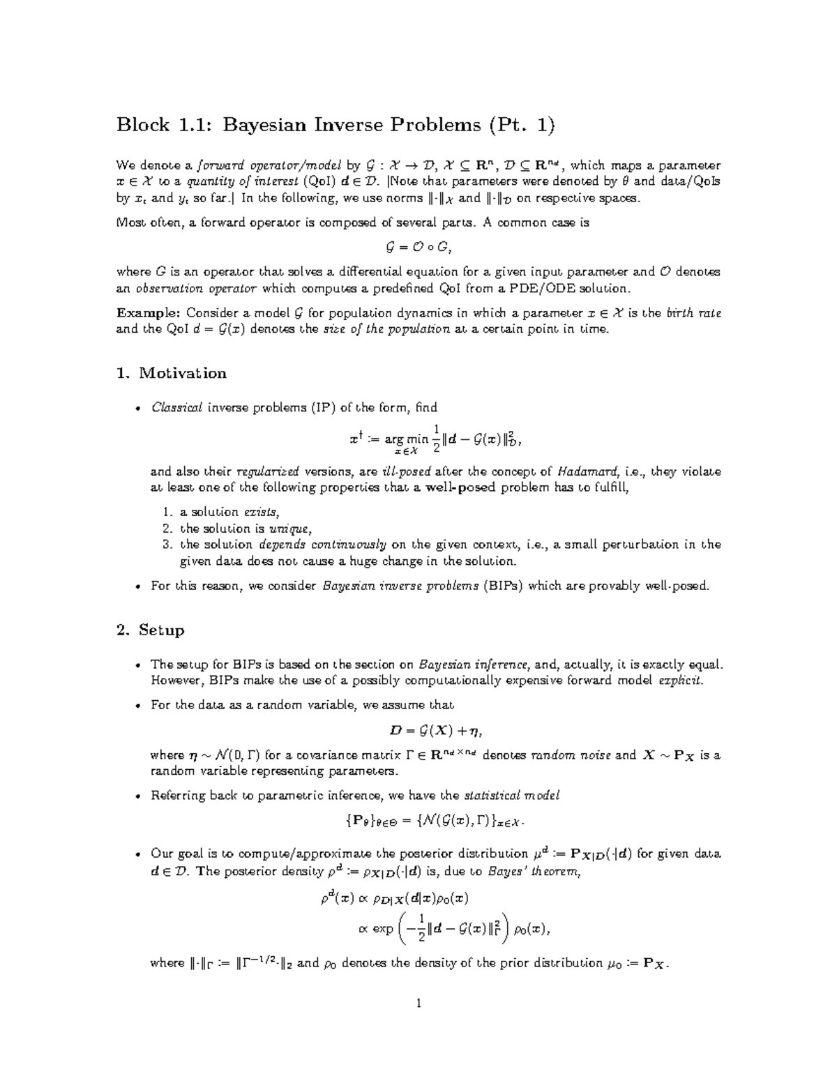 Bayesian Inverse Problems Overview (Part 1) - Insights and Methodology ...