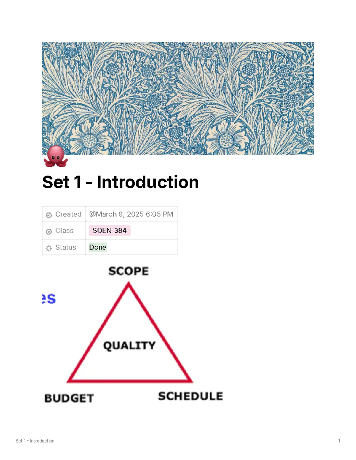 Soen384-lec1-notes - soen 384 lec 1 summary - 🐙 Set 1 - Introduction ...