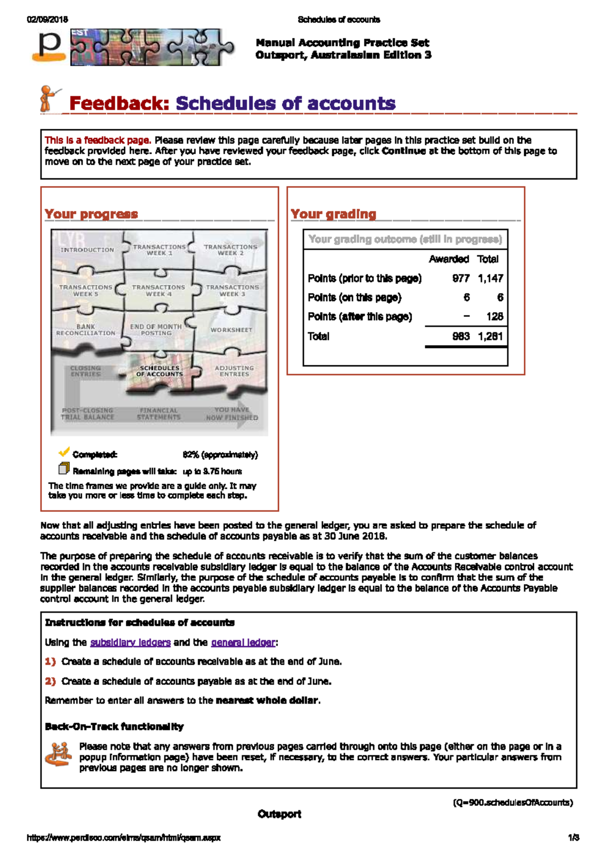 Week 10 Perdisco - Manual Accounting Schedules of Accounts - Studocu