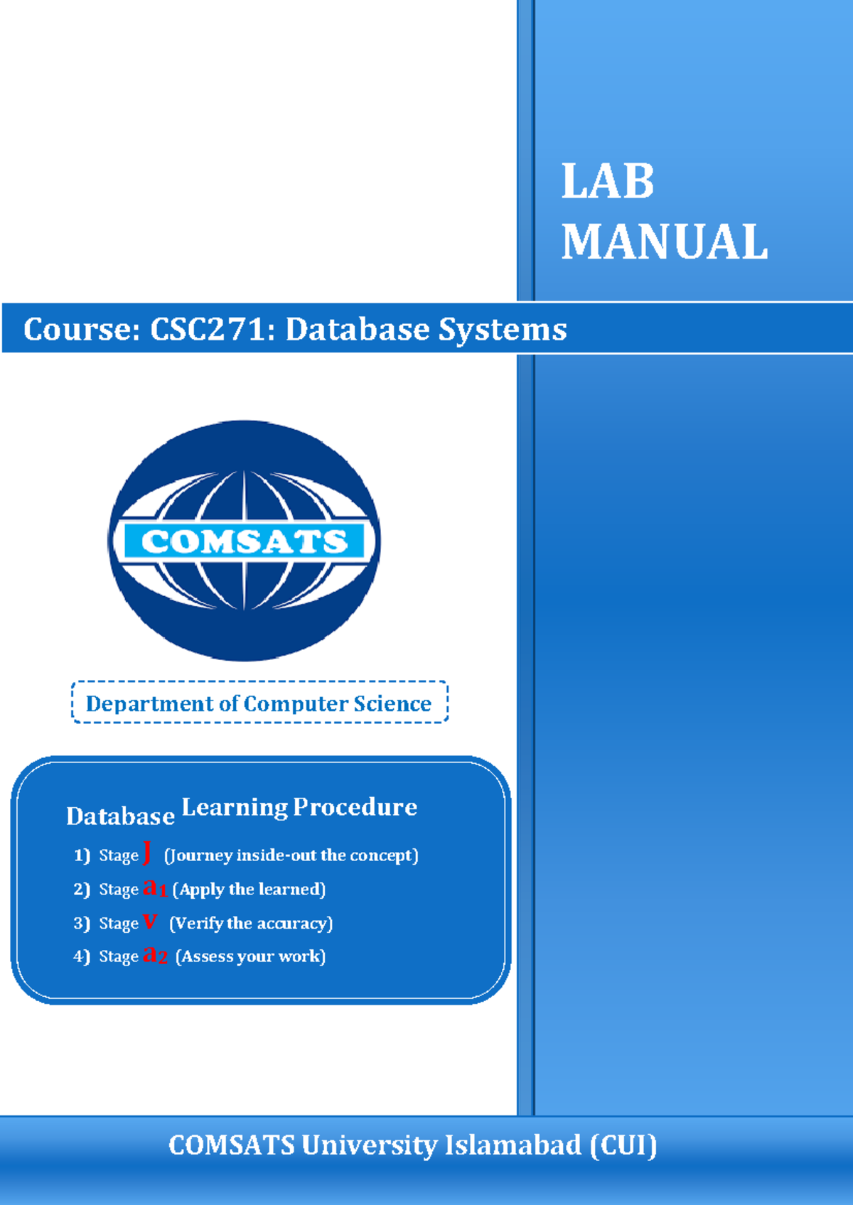 Lab Manual for Database Systems: CSC271 - Relational Algebra & SQL ...