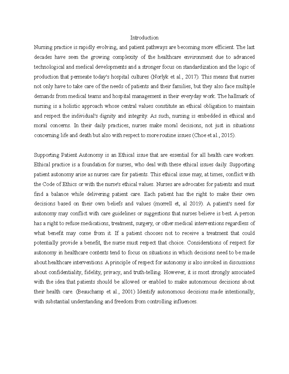 Introduction - public health assignment - Introduction Nursing practice ...