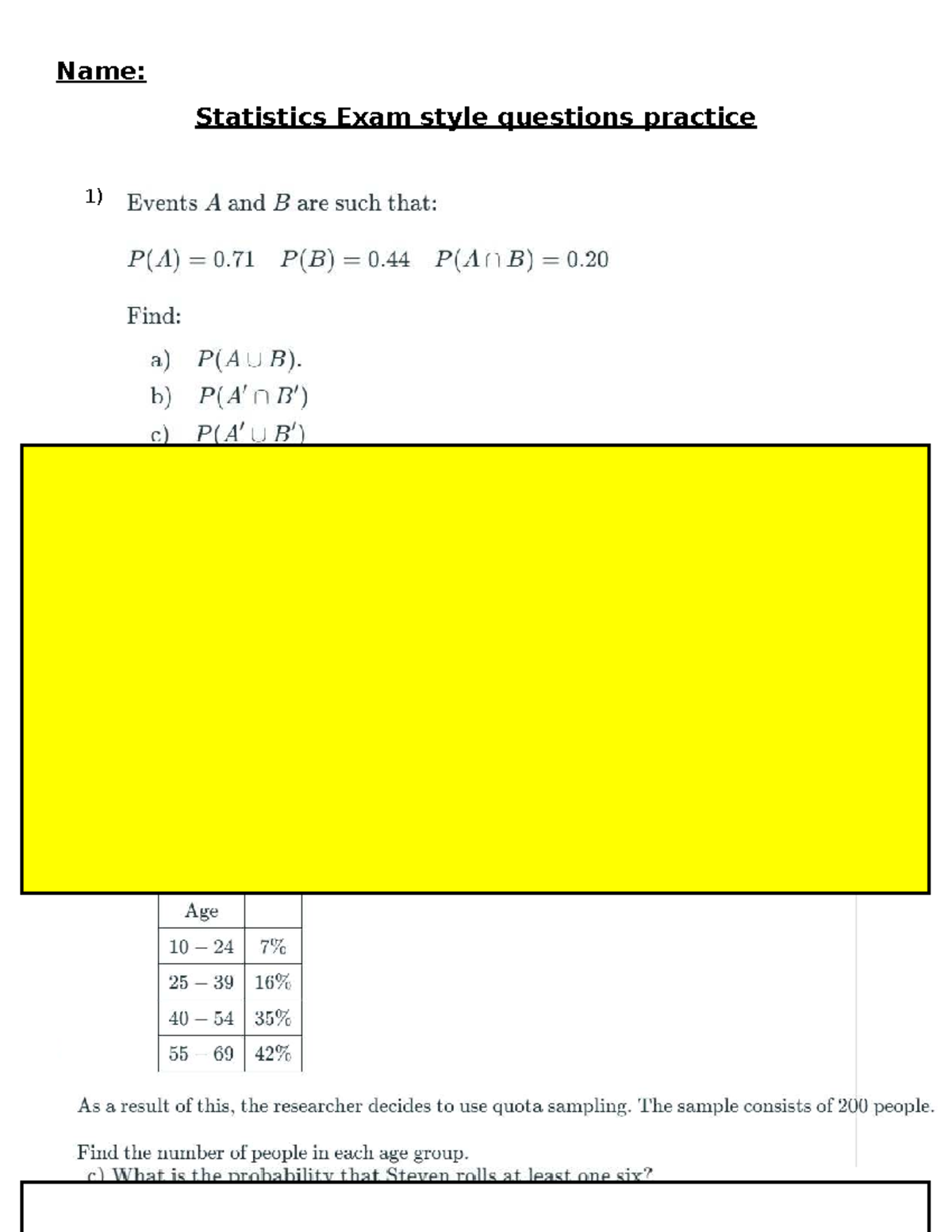 Statistics Exam Practice: Spearman Rank Correlation Analysis - Studocu