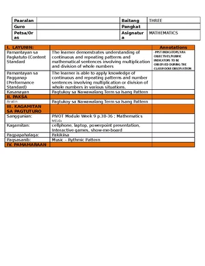 RPMS - RPMS PPST - KRA 1 Content Knowledge and Pedagogy KRA 3 Diversity ...