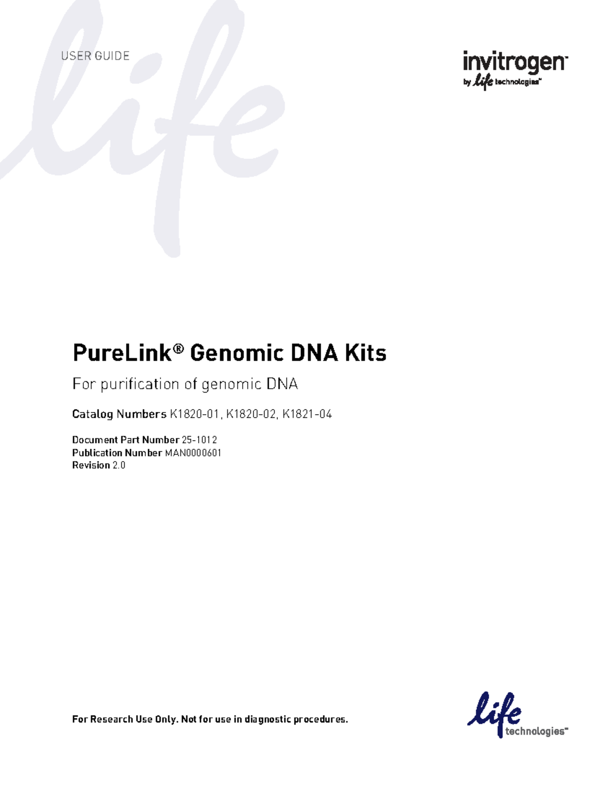 Genomic DNA Kit User Guide: Mini & 96 Kit Procedures - Studocu