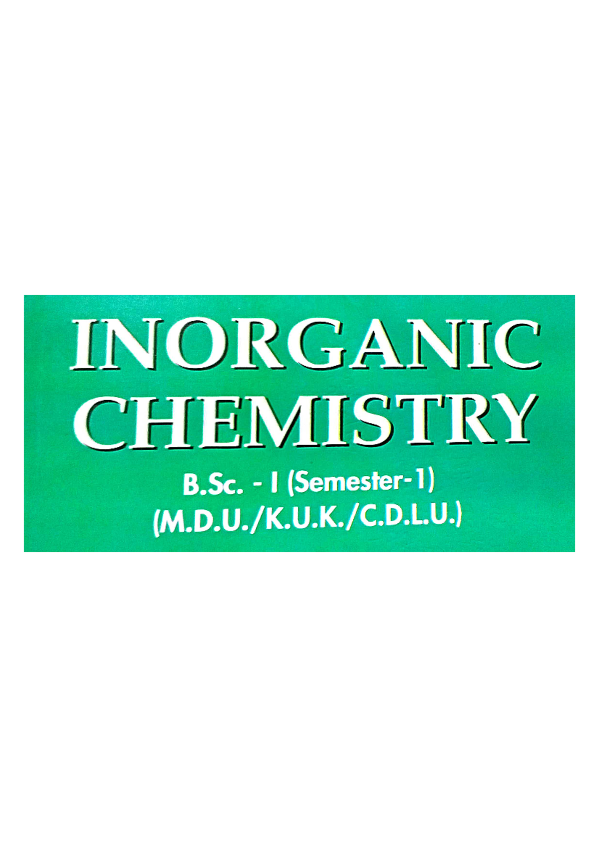 BSC 1st Sem Inorganic Chemistry Syllabus Overview and Key Concepts ...